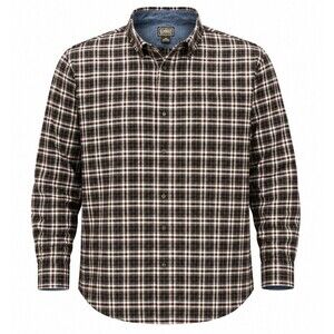 C.E. Schmidt Workwear Flannel Shirt Mens 3XL Brown Plaid Cotton Button Up